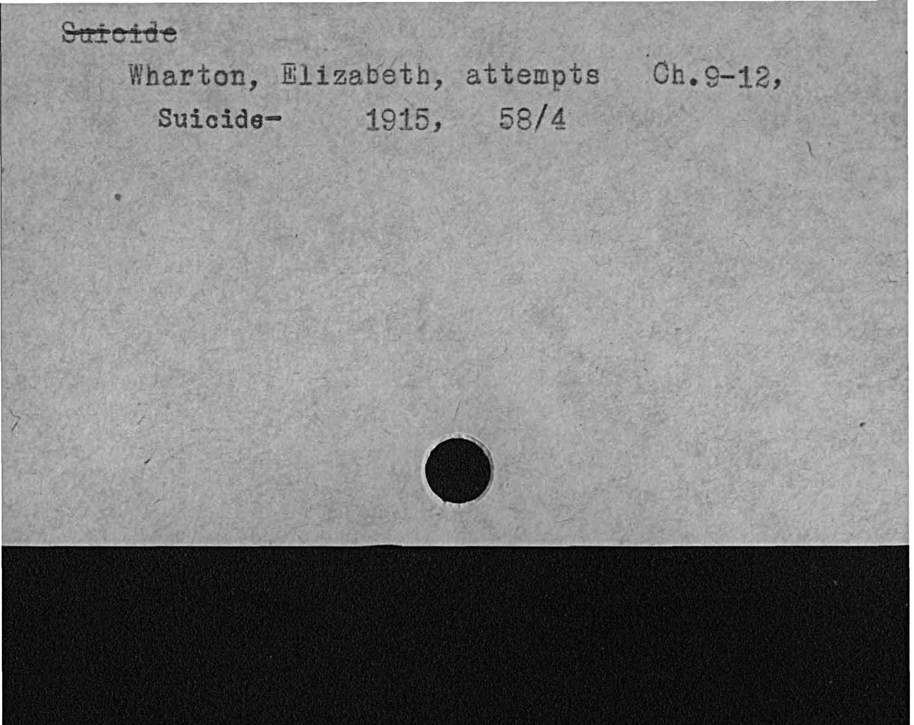 Wharton Elizabeth attempts Oh. 9- 12,Suicide- 1915, 8/ 4